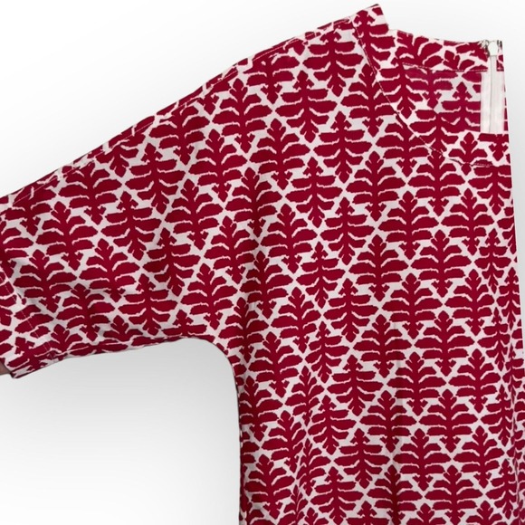 Madewell Province Red & White Geometric Ikat Bloom Short Sleeve Blouse Size XS - Picture 7 of 14